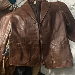 Vintage Gap 100% genuine brown leather blazer